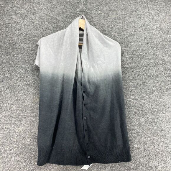 New Cruise Club Cardigan Shawl Women M Medium Black Ombre Knit Button Casual - Picture 3 of 11